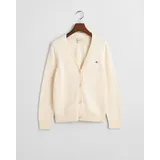 GANT für Damen. 4800201 Strickjacke Classic beige (S), Lässig, Baumwolle, Klassisch