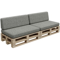 Gutekissen®, Palettenkissen, Palletenpolster, Gartenkissen, Palettenauflagen, Sofa, Kissen, Polster, Auflagen Indoor Outdoor PFBG (2X Set (120x80 + 120x35), Dunkelgrau)