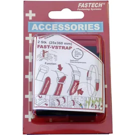 FASTECH® 688-360K Klettband mit Gurt Haft- und Flauschteil (L x B) 360 mm x 25 mm Schwarz 2 St.
