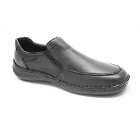 Rieker Slipper Halbschuh extra weit Leder 03064, Größe:44 EU, Farbe:Schwarz - Schwarz 44