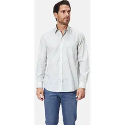Langarmhemd BABISTA "Hemd HALDIR", Herren, Gr. L, weit, beige (beige gemustert), Obermaterial: 100% Baumwolle CO., Langarm, Hemden