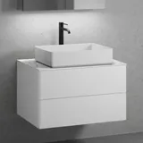 neoro n50 Unterschrank B: 80 cm mit 2 Auszügen, Waschtisch B: 58 cm weiß matt, B: 80.5 BN0065WM+BN0422WM+BN0402C1