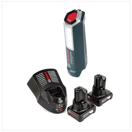Bosch Professional GLI 12V-300 Akku Lampe + 2x GBA 12V 4,0 Ah Akku + GAL 1230 Ladegerät