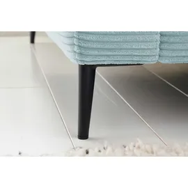 KAWOLA Ecksofa Cara Cord Recamiere links hellblau