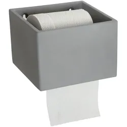 House Doctor Toilettenrollenhalter Cement, 14,7x15 cm, Höhe 10 cm