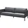 Cane-Line Sofa Encore 3-Sitzer - ALAIG - Dark grey / Lava grey