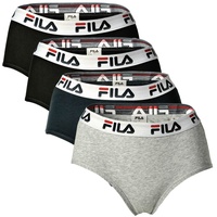 Fila Panty Damen 4er Pack Bequem sitzend bunt|mondgrau L