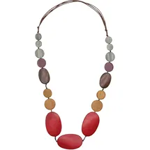 COLLEZIONE ALESSANDRO Lange Kette "Leona", Damen, Gr. onesize, Holz, bunt (multi), COLLEZIONE ALESSANDRO, Basic, Halsketten, aus flachen Holzperlen