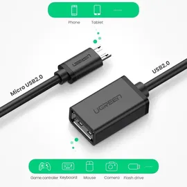 UGREEN Micro USB OTG Adapter Cable Black