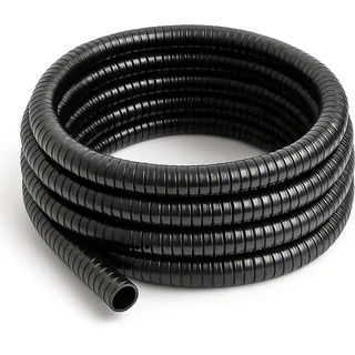 Wiltec Teichschlauch 5m, flexibel, 25mm (1") schwarz - Europe, Saugschlauch Druckschlauch - Schwarz