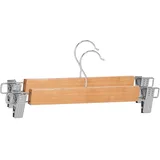 SPRINGOS Kleiderbügel 2er-Set Hosenbügel mit Klammern Holz 360° Metallhaken Röcke