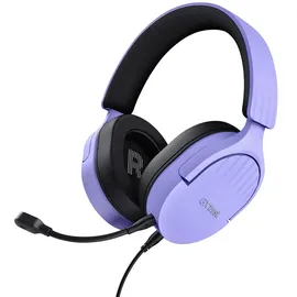 Trust GXT 489P Fayzo Gaming Headset für PC, PS5, PS4, Xbox Series X|S, Switch, 3,5-mm Klinke, 35% Recyclingkunststoff, Over-Ear Kopfhörer, Mikrofon mit Geräuschunterdrückung - Purpur