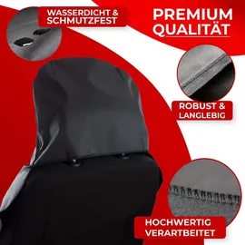 Fixcape Pro Schonbezug Autositz vorne universal wasserdicht schwarz, Auto-Sitzbezug Vordersitze, Sitzschoner Auflage Schutz Fahrersitz