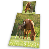 Herding Young Collection Pferd Linon grün 135 x 200 cm + 80 x 80 cm
