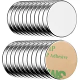 ECENCE Neodym Klebe-Magnete 20x selbstklebend Magnet Scheibe stark rund klein 15x2mm