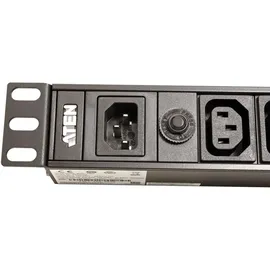 ATEN Basis-PDU Serie, Standard, 1U, Aluminium, Schwarz, 12 AC-Ausgänge, C13-Koppler