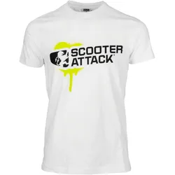T-Shirt Scooter-Attack weiss / grün M