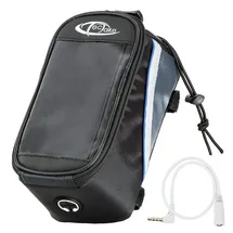 Tectake Satteltasche mit Rahmenbefestigung grau/schwarz