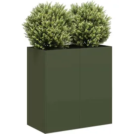 vidaXL Pflanzkübel 200 x 40 x 80 cm Olivgrün