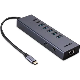 Lindy DST-Mini Duo, USB C Laptop Mini Dockingstation 2X 4K HDMI
