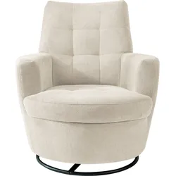 Drehsessel ALINA "Yuri", weiß (weiß xbo 1), B:80cm H:93cm T:92cm, Struktur fein XBO 100% Polyester), Sessel, mit Dreh und Wippfunktion, passend zu Hocker Yuri