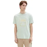 TOM TAILOR T-Shirt mit Label-Print, mint M,
