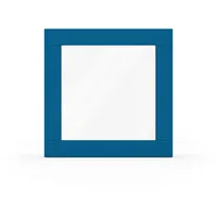 Fenster Blau, RAL 5005 Signalblau, Holz-Profil Classic IV 68, 510 x 510 mm, einteilig, festverglast, individuell konfigurieren
