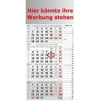 Böttcher-AG 4-Monatskalender Kombi, Jahr 2027, mit Werbedruck, 4 Monate = 1 Blatt, mit Notizspalte, 30 x 58 cm, 100 Stück