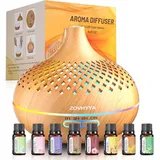 ZOVHYYA Aroma Diffuser Diffusoren Aromatherapie-Diffuser 14 LEDs mit Fernbedienung 3 Timer und automatische Abschaltung für Wohnzimmer, Schlafzimmer, Yoga, als