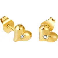 FIRETTI Ohrstecker Herz Edelstahl mit Zirkonia 375 2013796