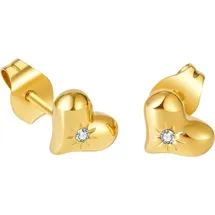 FIRETTI Ohrstecker Herz Edelstahl mit Zirkonia 375 2013796