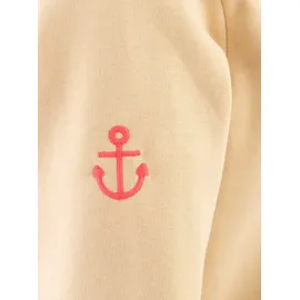 Zwillingsherz Hoodie Neon-Details Beige S/M