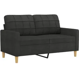 vidaXL 2-Sitzer-Sofa Schwarz 120 cm Stoff