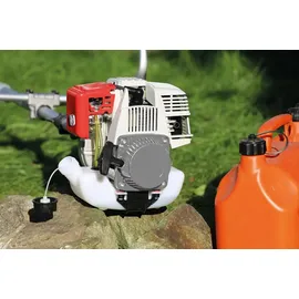 Ikra mogatec IKRA Benzin Freischneider IBF 31-4 mit Spule, 3- & 8-Zahn-Dickichtmesser, Schutzschild & Profi-Schultergurt