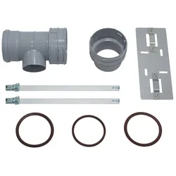 VAILLANT Set 7 T-Stück DN 100 für Abgas- anschl. 80/125 f.flex. Abgasl. DN 100.PP