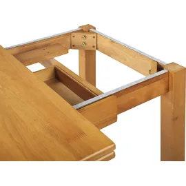 Beliani Ausziehtisch 90/120 x 76 x 60 cm braun