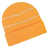 Beechfield Unisex Enhanced-viz Hi-vis Knitted Winter Hat Baseballkappe, Orange (Fluoreszierendes Orange), Einheitsgröße - Einheitsgröße