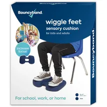 BOUNCY BANDS Bouncyband Wackelfüße, dunkelblau, 1 Packung – sensorisches Fußkissen erleichtert die Bewegung, um die Konzentration zu verbessern – 30,5 x 22,9 x 6,3 cm, sensorisches Werkzeug, ideal für