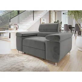 Mirjan24 Sessel, Grau, Textil, 1-Sitzer, Rechteckig, 134x90x102 cm, Wohnzimmer, Sessel, Polstersessel