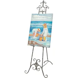 BISCOTTINI INTERNATIONAL ART TRADING BISCOTTINI Werbedisplay aus Eisen - Verstellbarer Menühalter - Informationsträger - Eisenstaffelei - Bodenmenühalter