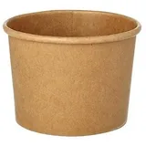 Starpak 25 Suppenbecher, Pappe rund 350 ml Ø 9,8 cm · 7 cm braun | Packung (25 Stück)