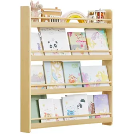 Songmics Kinderregal mit 4 Ebenen  naturfarben Kiefer