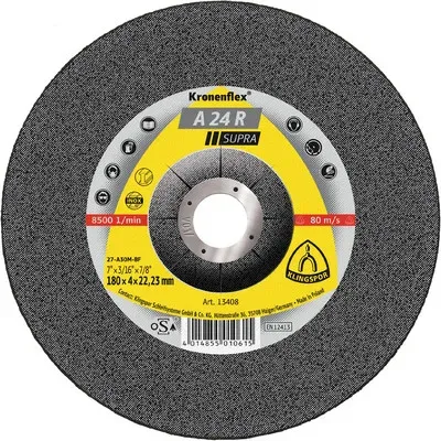 Schruppscheibe A 24 R, 230 x 8 x 22,23mm gekröpft, 1 Stück