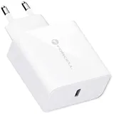 Forcell NETZ-Ladegerät mit USB Typ C - 3A 45W Anschluss mit PD und Quick Charge 4.0 Ladefunktion Weiß