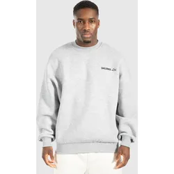 Herren Sweatshirt Liquid Brail Grau Melange asphaltgrau M/L