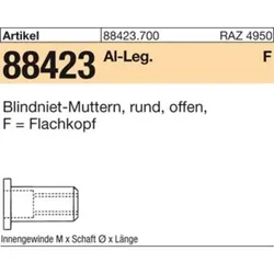 Blindniet-Muttern ART 88423 Alu-Legierung Flako M 8 / 3,0 - 6,0 S