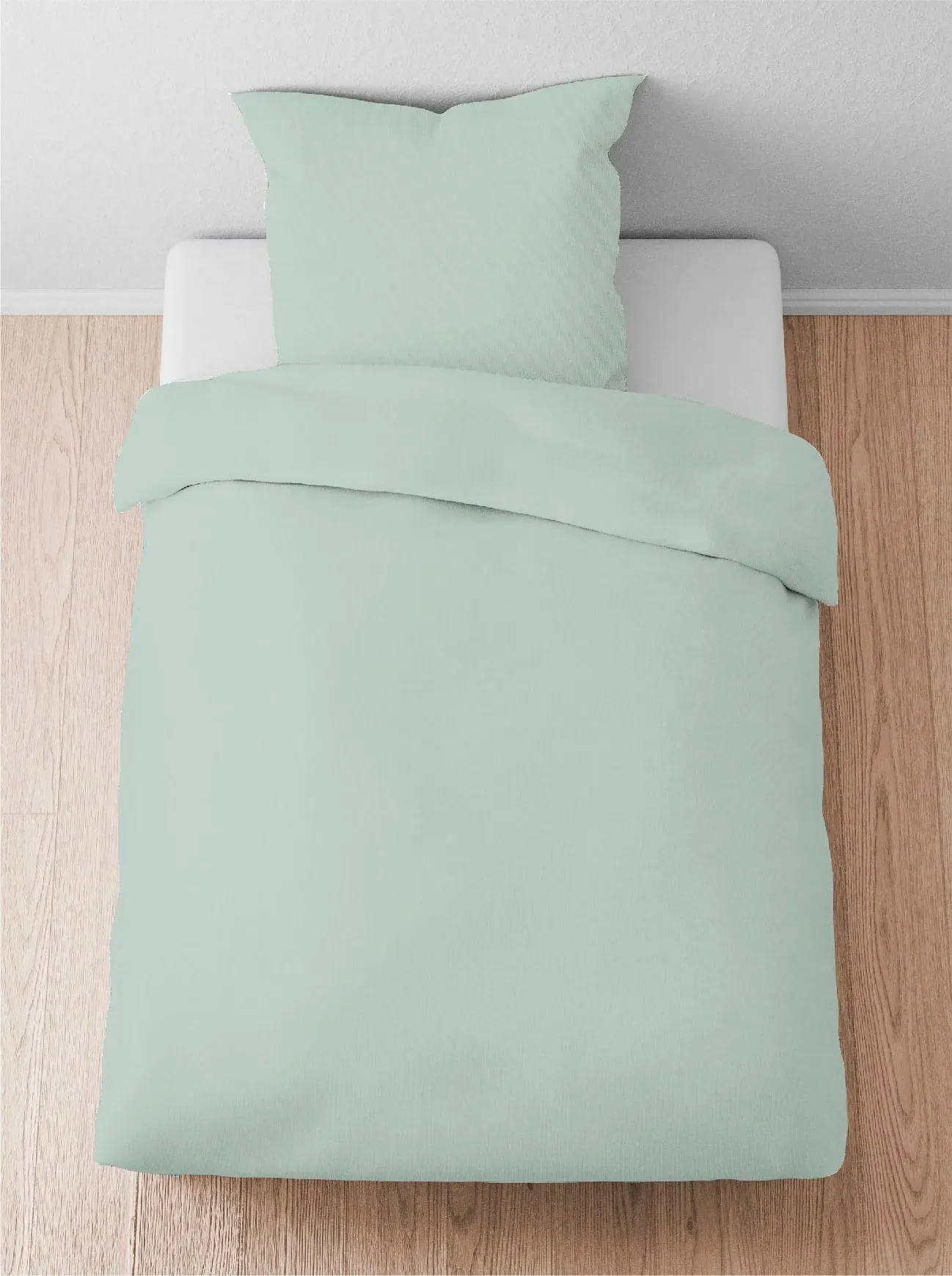 Bettwäsche BIBERNA Gr. 2, grün (salbei), B/L: 155cm x 220cm, Lyocell, B/L: 80cm x 80cm, 2 Stk., Lyocell, 100% Lyocell TENCELTM, Bettwäsche