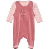 FIXONI Langarmbody Body LS w.Velour Romper rot 56 - ca. 0-3 Monate