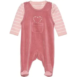 FIXONI Langarmbody Body LS w.Velour Romper rot 56 - ca. 0-3 Monate