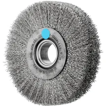 pferd tools Rundbürste breit ungezopft RBU Ø125x28xvariable Bohrung Edelstahl-Draht-Ø0,30 Schleifbock